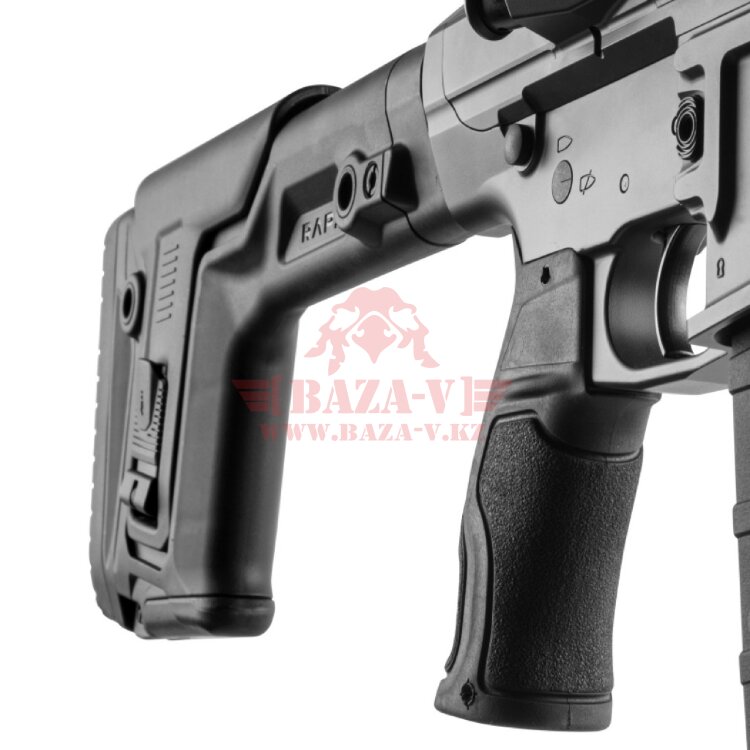 Пистолетная рукоятка для AR-10/-15, M4/M16, SR-25 FAB-Defense GRADUS, прорезиненная, с уменьшенным углом (Black)