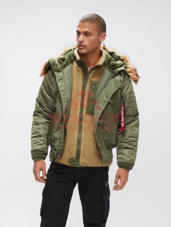 Куртка унисекс аляска Alpha Industries N-2B Short Waist Parka (Sage Green)
