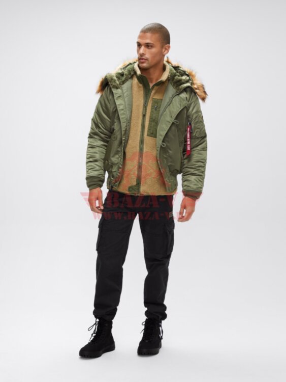 Куртка унисекс аляска Alpha Industries N-2B Short Waist Parka (Sage Green)