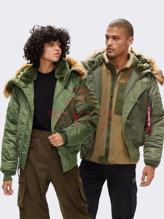 Куртка унисекс аляска Alpha Industries N-2B Short Waist Parka (Sage Green)