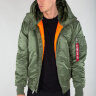 Куртка-бомбер Alpha Industries Hooded Ma-1 (Sage Green)