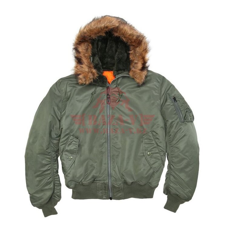 Куртка-бомбер Alpha Industries Hooded Ma-1 (Sage Green)