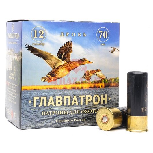 Патрон охотничий Главпатрон 12/70, дробь №000, 32г