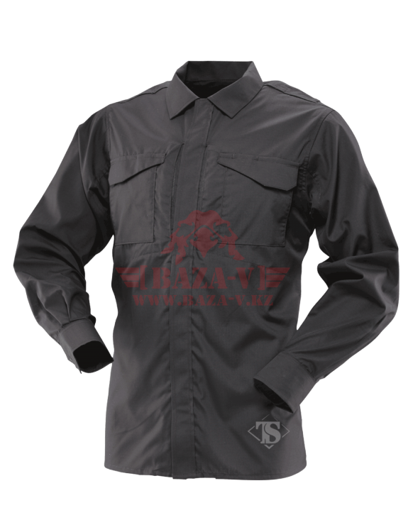 Форменная рубашка с длинным рукавом TRU-SPEC Men's 24-7 SERIES® Ultralight Long Sleeve Uniform Shirt (Black)
