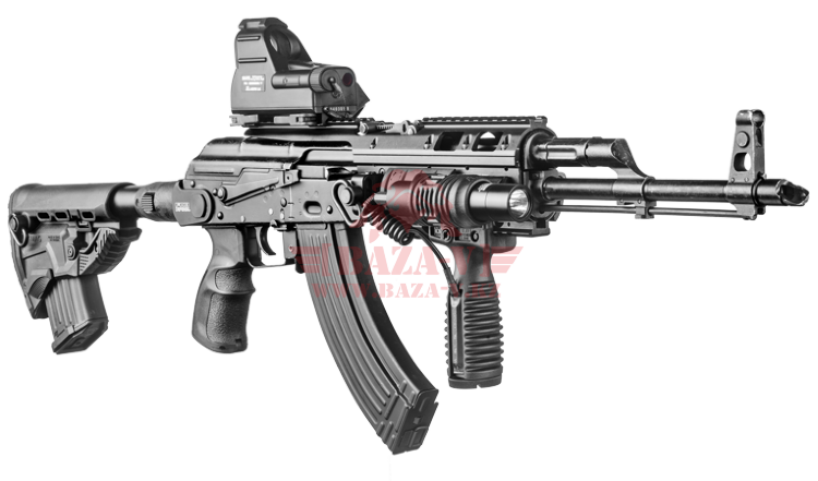 Приклад телескопический, складной FAB-Defense M4-AKMS (Black)