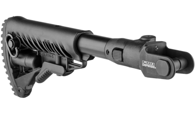 Приклад телескопический, складной FAB-Defense M4-AKMS (Black)