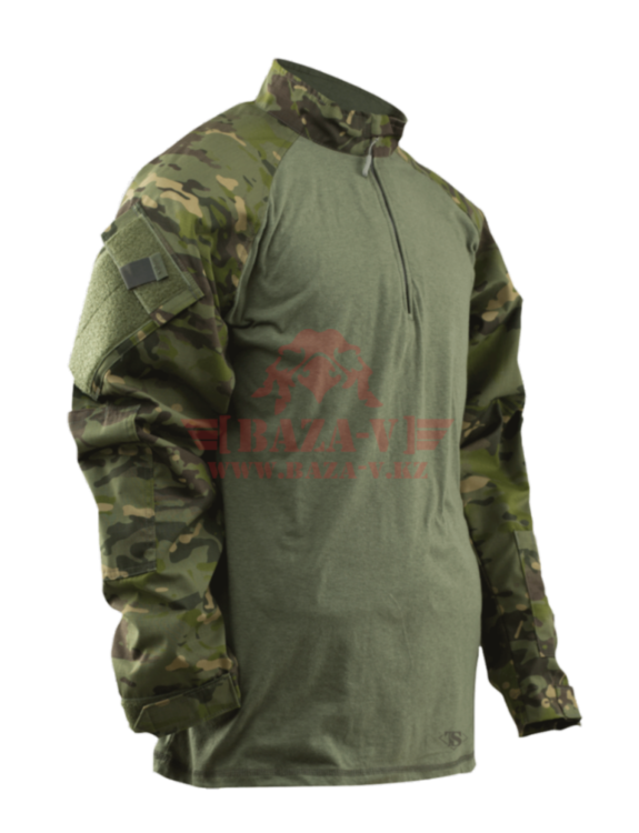 Тактическая рубашка TRU-SPEC TRU® 1/4 Zip Combat Shirt (Multicam) 50/50 Cordura® NyCo Ripstop (Multicam Tropic)