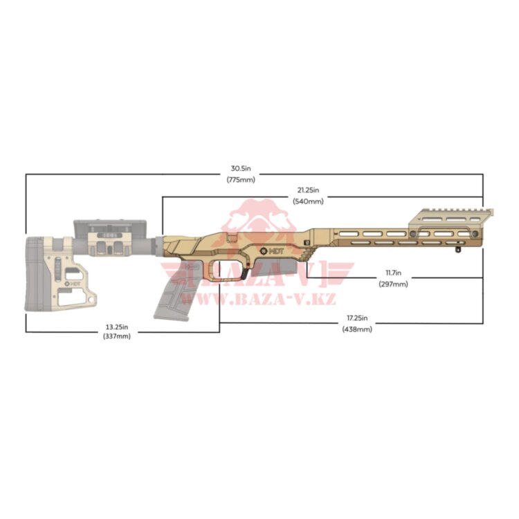Шасси для Remington 700 SA MDT LSS-XL Gen2 Carbine Interface Chassis RH (Black)