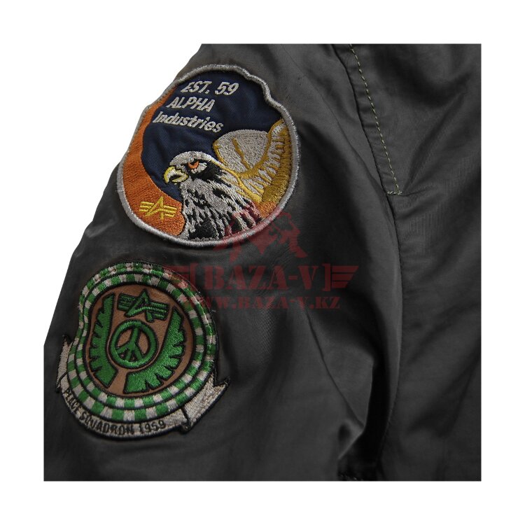 Куртка-бомбер Alpha Industries CWU Pilot Jacket (Sage Black)