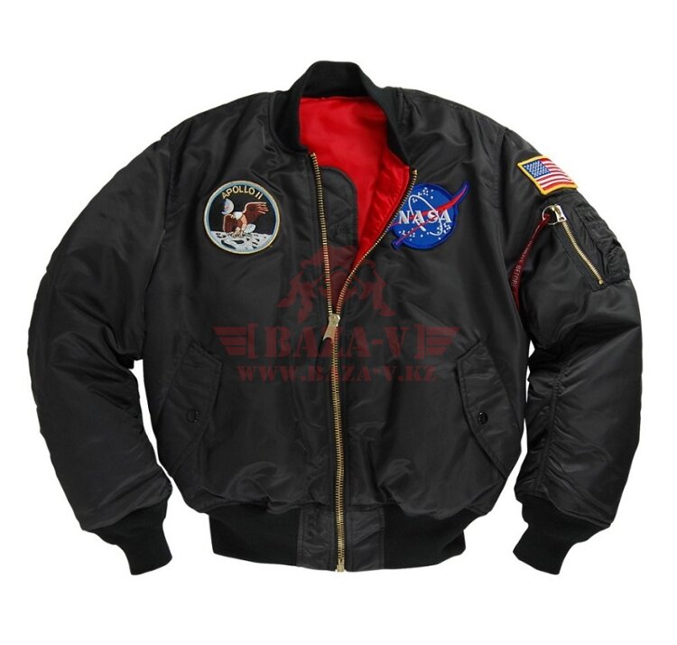 Куртка НАСА Alpha Industries APOLLO MA-1 (Black)