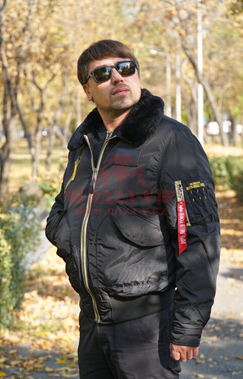 Куртка-бомбер Alpha Industries B-15 AIR FRAME FLIGHT (Black)