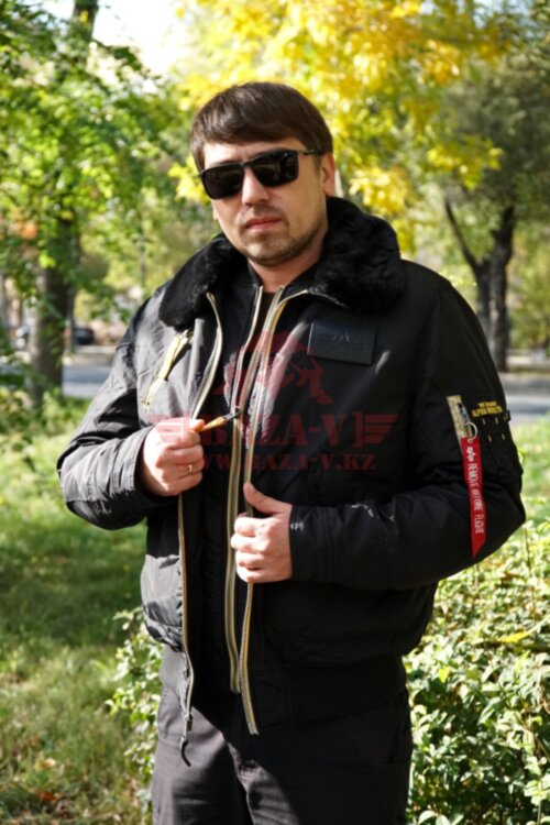 Куртка-бомбер Alpha Industries B-15 AIR FRAME FLIGHT (Black)