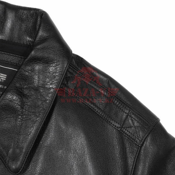 Кожаная куртка-бомбер Alpha Industries A-2 (Black)