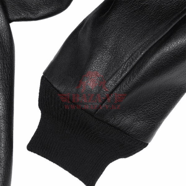 Кожаная куртка-бомбер Alpha Industries A-2 (Black)