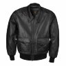 Кожаная куртка-бомбер Alpha Industries A-2 (Black)