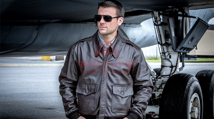 Кожаная куртка-бомбер Alpha Industries A-2 (Black)