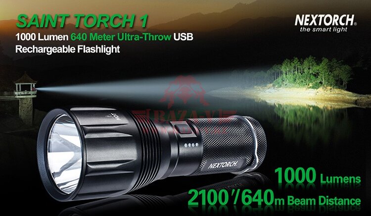 Фонарь NexTORCH Saint Torch 1, светодиод 1000 люмен