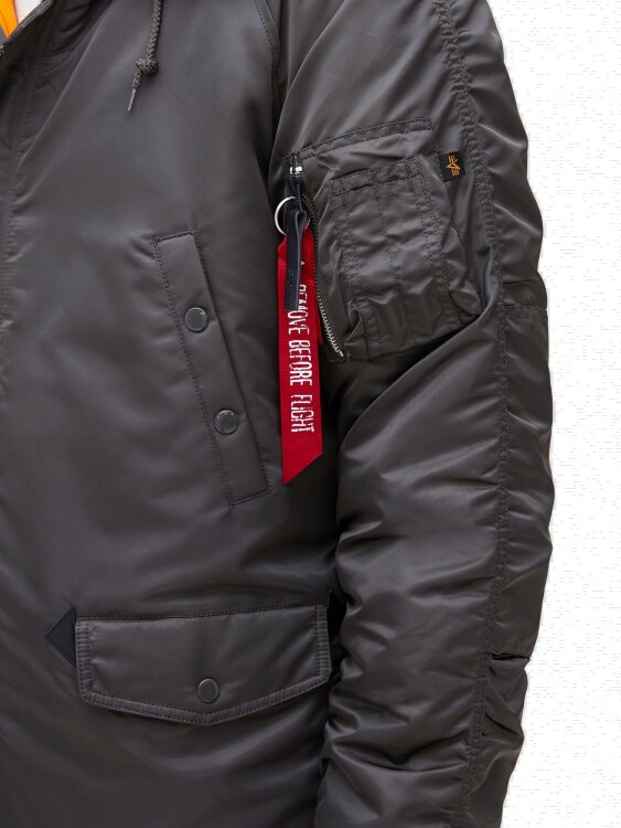 Куртка-парка Alpha Industries SLIM FIT N-3B (Replica Grey/Orange)