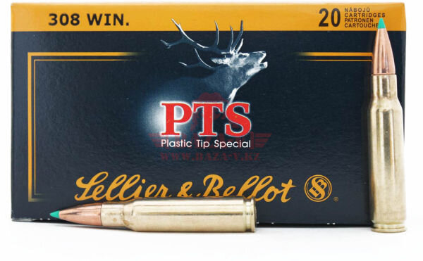 Патрон нарезной охотничий Sellier & Bellot .308 Win пуля PTS, 11.7г